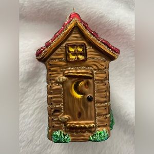 Old World Outhouse Christmas Ornament